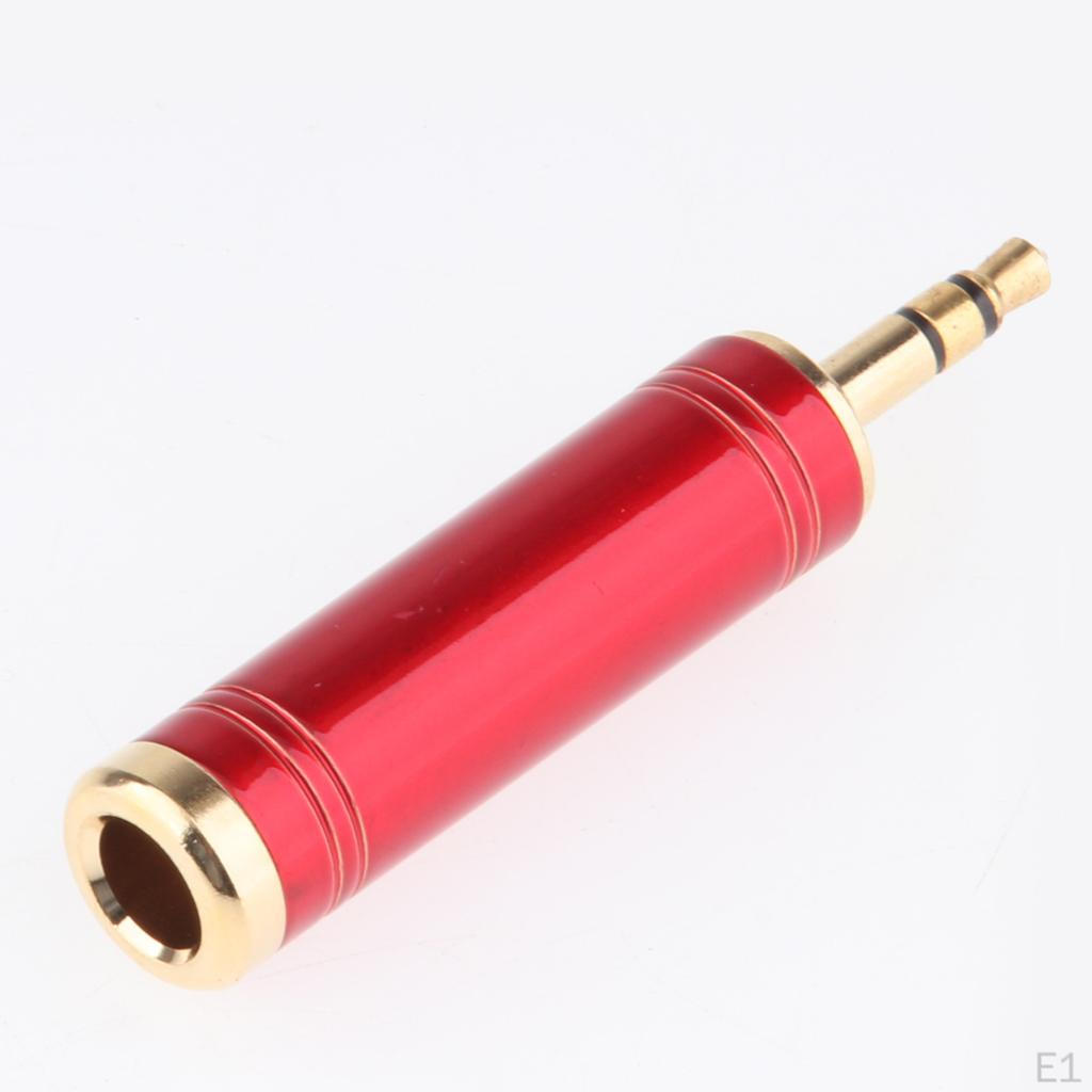3.5mm Male To 6.35mm Female 3pole Audio Converter Adapter