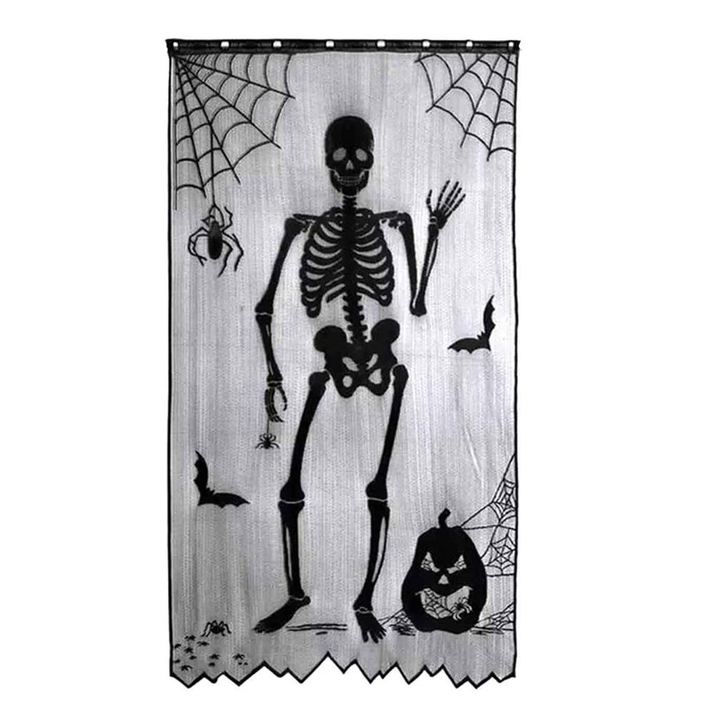 Black Lace Halloween Spiderweb Table Runner - European & American Style