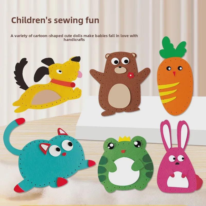 Cross-Border Kids' DIY Sewing Kit: Handmade Creative Doll Pendant - Fun Educational Toy Gift.