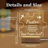 1PC Acrylic Luminous Ornament Photography Accessories, USB Base, Pastor Gift, Puzzle Plaque Figurines