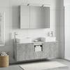 Bathroom Cabinet Set 4 Pcs Concrete Grey Particleboard