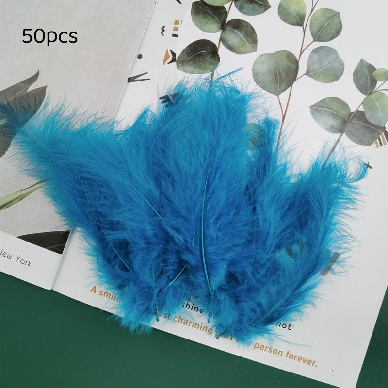 50Pcs Premium Soft Turkey Marabou Feathers Fluffy Craft Feathers for Kids Art Project Birthday Party Decor