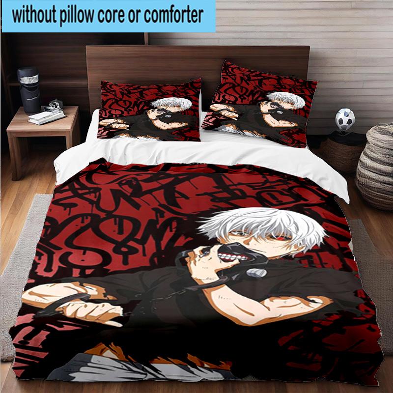 3PCS Tokyo anime Artwork 3pcs Bedding,Including 3PCS Duvet Cover And 2pcs Pillowcases Perfect for Christmas,Ideal for Bedroom, Dormitory