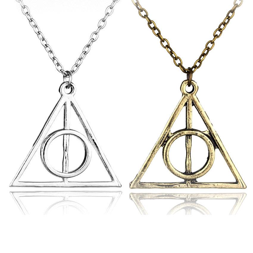 Resurrection Stone Hallow Necklace - Luna Lovegood Inspired Triangle Pendant