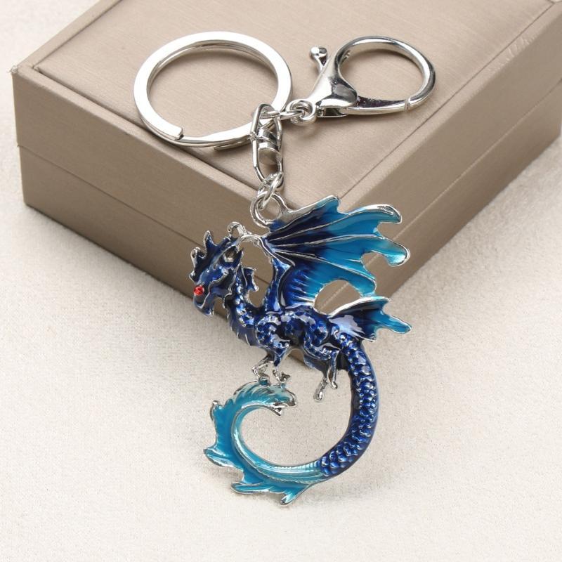 Sada smaltovaných klíčenek s draky Fantasy Klíčenka s wyvernem Přívěsek na tašku Příslušenství ke klíčům od auta Dárek