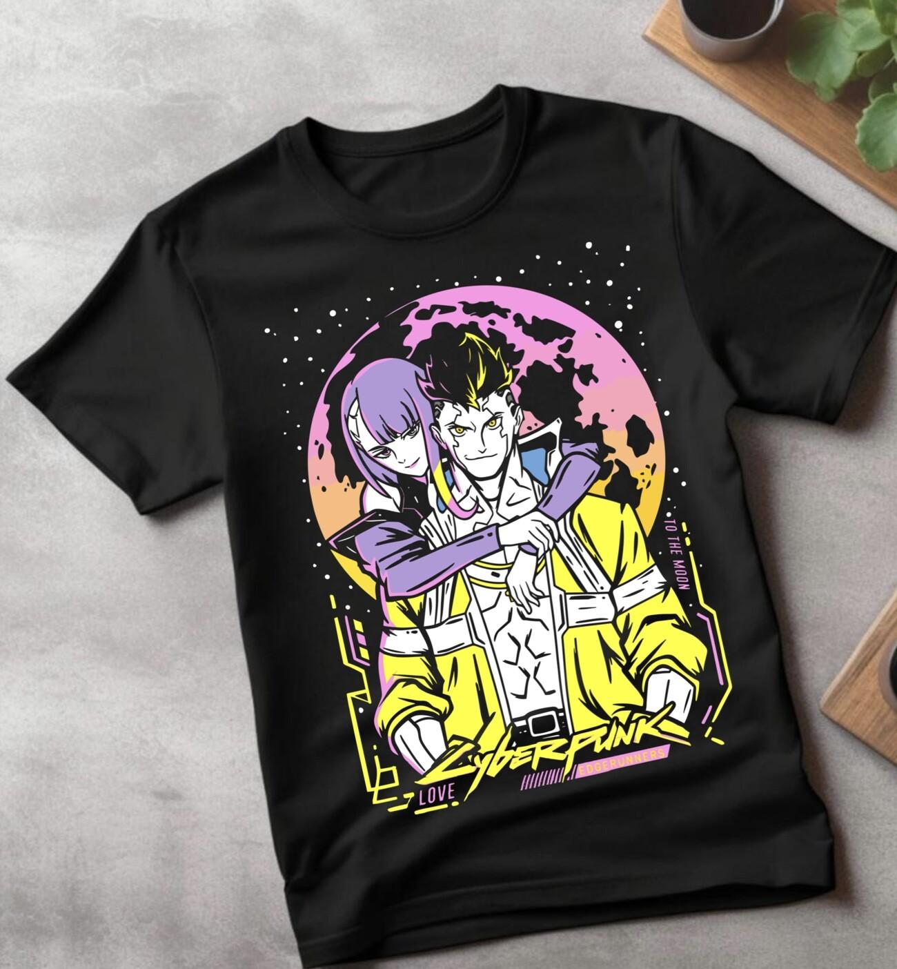 

Anime T-Shirt Mens Womens Tees Top,Anime Clothing,Manga Shirt,Otaku Fash,Edge runners Lucy,anime 2022 4XL