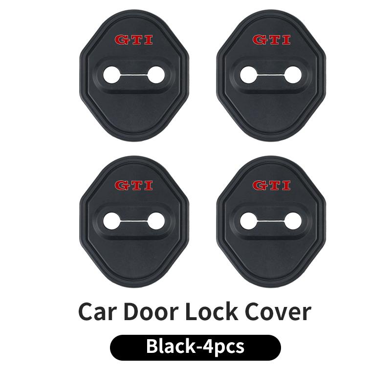 4-Piece Set of Universal Wear-Resistant Silicone Car Door Lock Covers ForVW GTI Tiguan Passat B5 B6 B7 CC Jetta MK5 MK6 Polo zo5