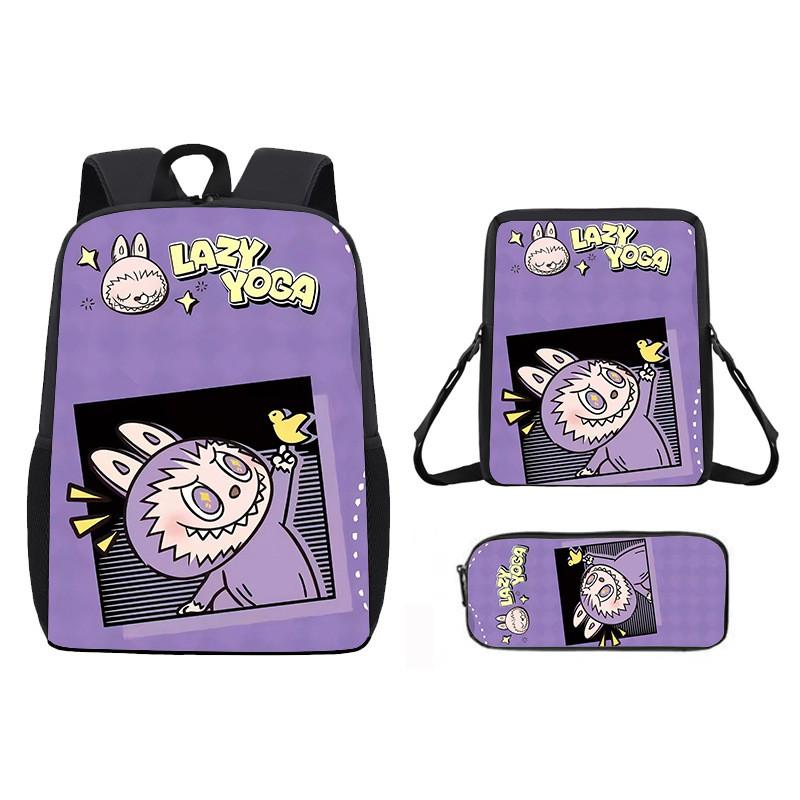 School Pattern Animal Backpack With Cushioned Straps For Boys Girls And