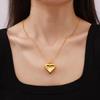18K Gold-Plated Heart Pendant Titanium Clavicle Chain - European & American Retro Chic Style Jewelry