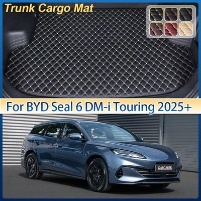 Dla BYD Seal 6 DM-i Touring 2025 2026 Skórzana Mata do Bagażnika Samochodowego Podkładka do Przechowywania Ładunku Wykładzina Bagażnika Dywanik Akcesoria Wnętrza9FE