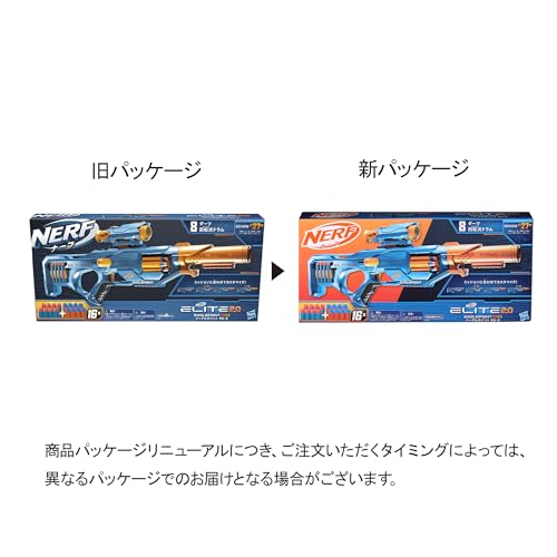 Hasbro NERF Elite 2.0 Eagle Point RD-8 Dart Blaster 8-Dart Drum Scope Tank Bolt Action Outdoor Toy for Boys and Girls 8+