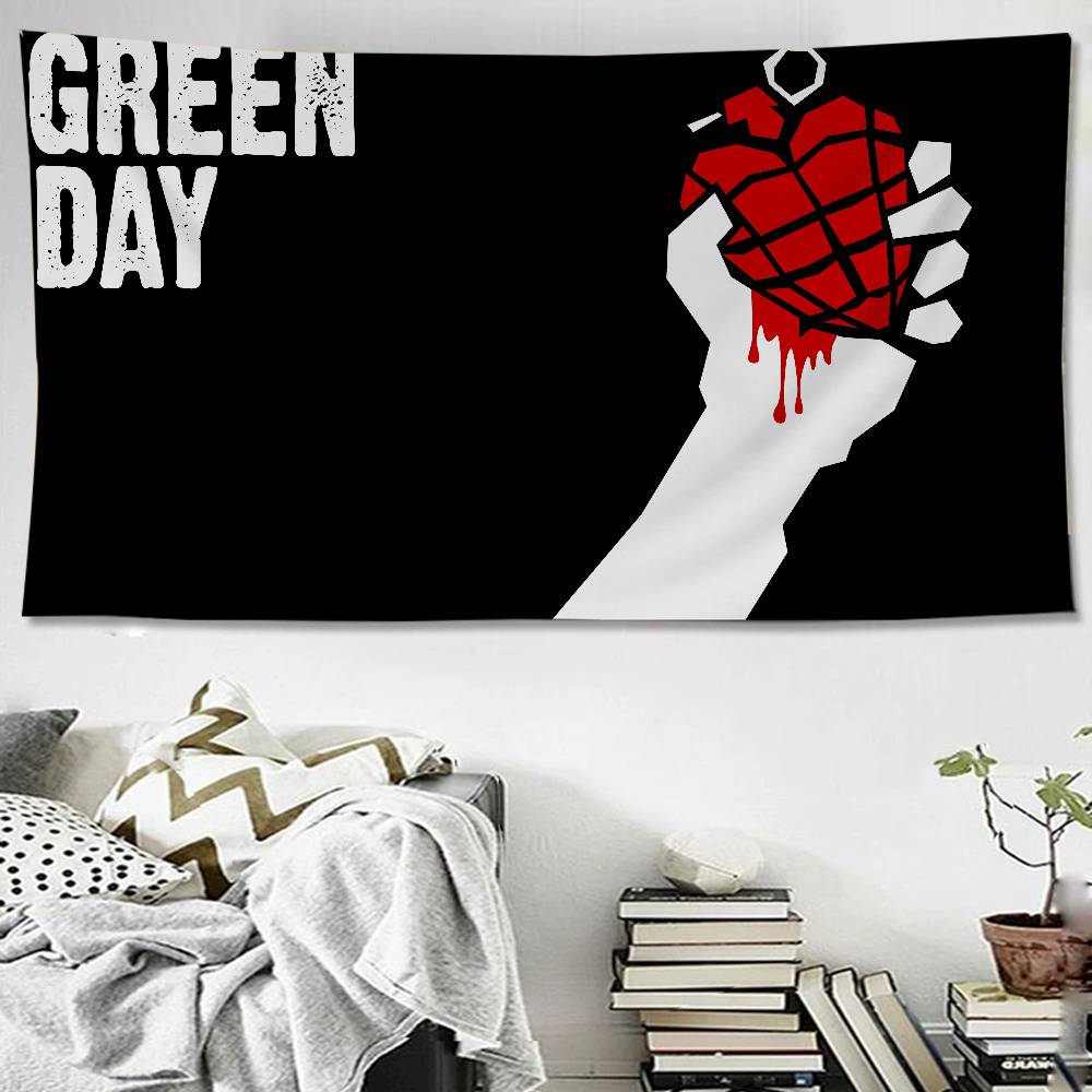 Green Day Muzyka Zespół Rockowy Wykres Gobelin Dekoracja Domu Hippie Bohemian Dekoracja Wróżbiarstwo Wiszący na Ścianę Wystrój Domu
