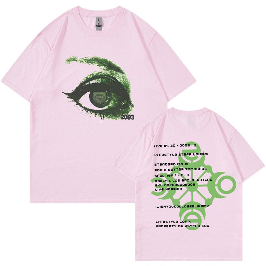 Yeat Lyfestyle 2093 Tričko s potiskem očí Album Merch Tide Tričko Unisex Trička Estetické Klasické Pánské Letní Ležérní Y2K Oblečení