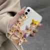 Cute Cat Headgear Transparent Case for Apple iPhone 13 14 15 16 Pro Max