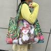 Borsa Tote da Viaggio Pieghevole Ecologica con Cartoni Animati - Borsa da Shopping a Spalla Singola di Grande Capacità per Donne