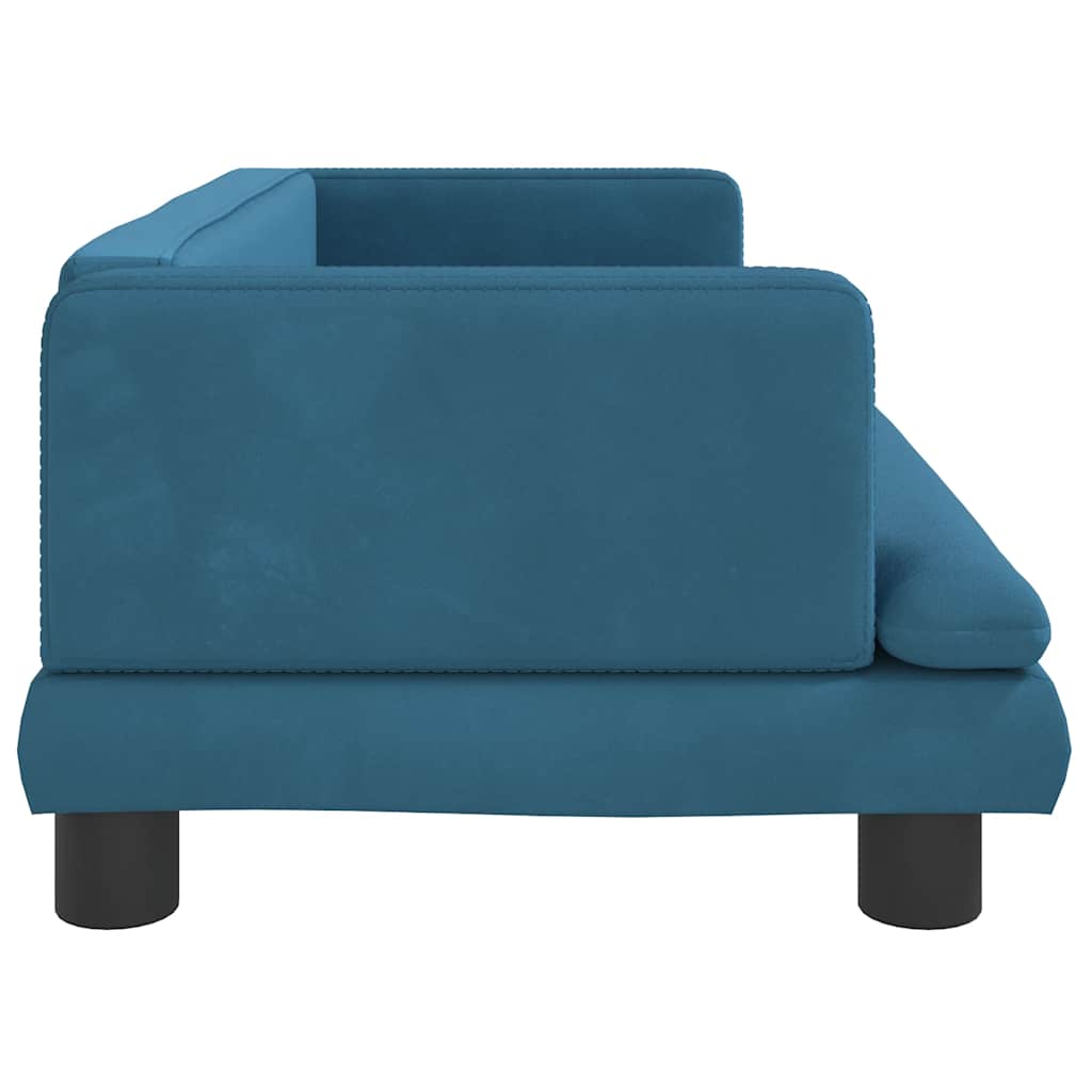 Children s Sofa Blue 80 x 45 x 30 cm Velvet