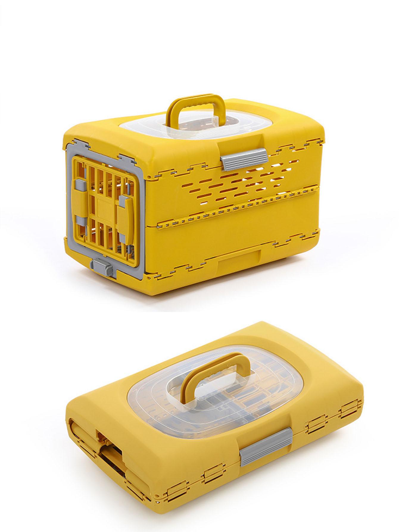 

Складной ящик для домашних животных на открытом воздухе, складной ящик для домашних животных на открытом воздухе, складная портативная сумка для кошек, сумка для машины, переноска для собак на открытом воздухе, новый ящик для домашних животных светло-желт