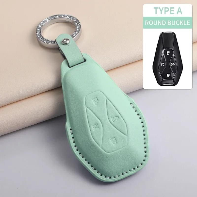 PU Leather Car Key Case Cover Holder Keychain Protective Shell for ARCFOX Alpha S Alpha T GT ECF ARCFOX7 Remote Key