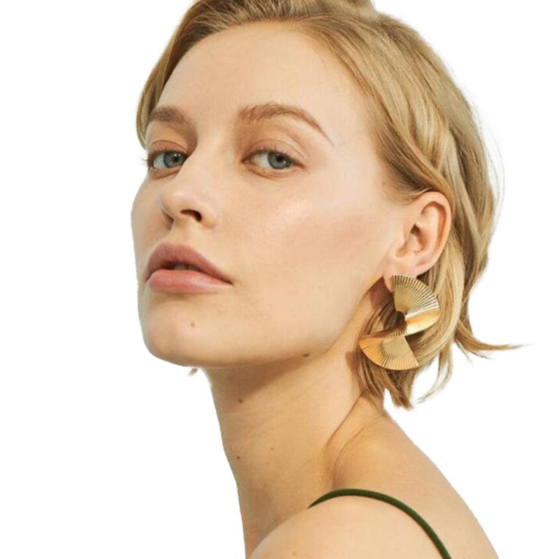 

Женские модные геометрические серьги, роскошные простые преувеличенные серьги, ювелирные аксессуары для девочек 55363