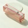 Cute Transparent Pencil for Case Mesh Makeup Storage Holder Pouch Solid Color for Travel Cosmetics Stationery Small Craf