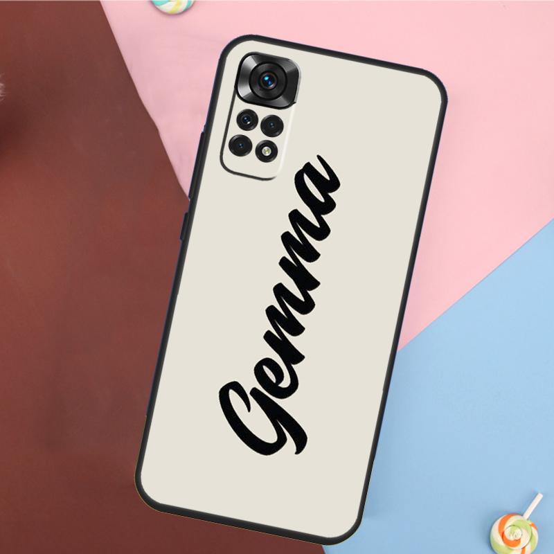 Custom Name Personlized Signature Case For Redmi Note 12 Pro 8 9 10 11 Pro Note 9S 10S 11S 8T Redmi 10 12C 9C 10A 10C Cover