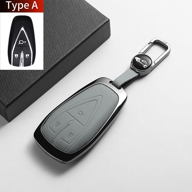 For Changan DEEPAL UNIT UNIK CS35PLUS CS55 PLUS CS75 PLUS Oshan X7 X5 Leather Metal Car Key Case Cover Fob Key Protection Shell