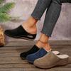 Large-size fleece thickened, comfortable and warm design toe toe home shoes