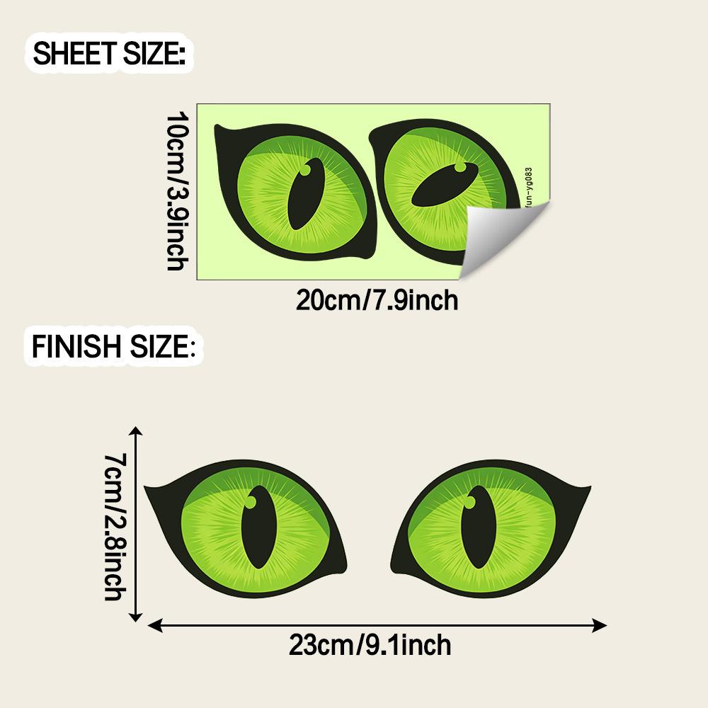 

Personalized Glowing Cat-eye Wall Decoration Stickers for Living Room, Bathroom and Walls