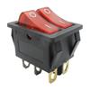 ON Off Switch Dual Boat Rocker Switch DPDT Functionality Dual Illuminated Rockers Compact Mini Rocker Switch Design Relay