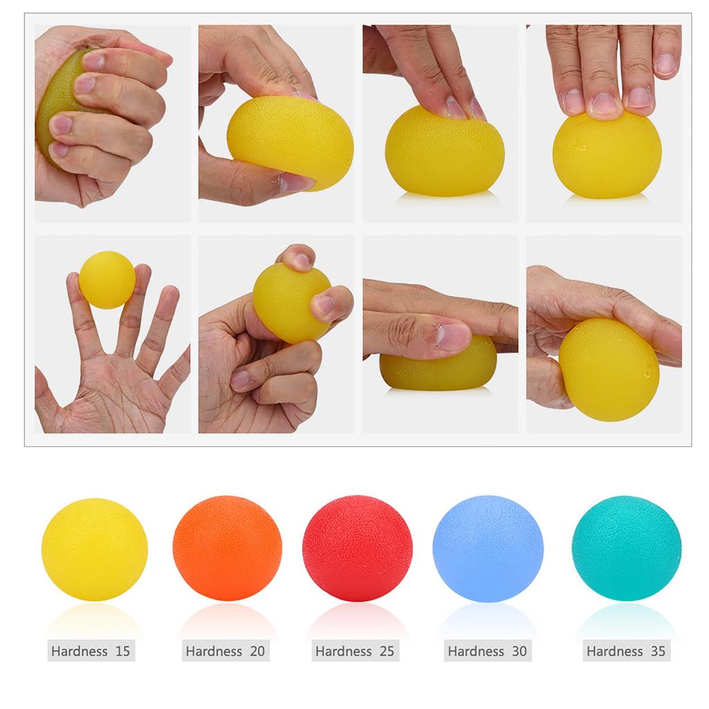 Grip Ball Finger Exercise Massage Elastic Venting Ball Silicone Material Comfortable Touch For Working Finger Relaxation Massage