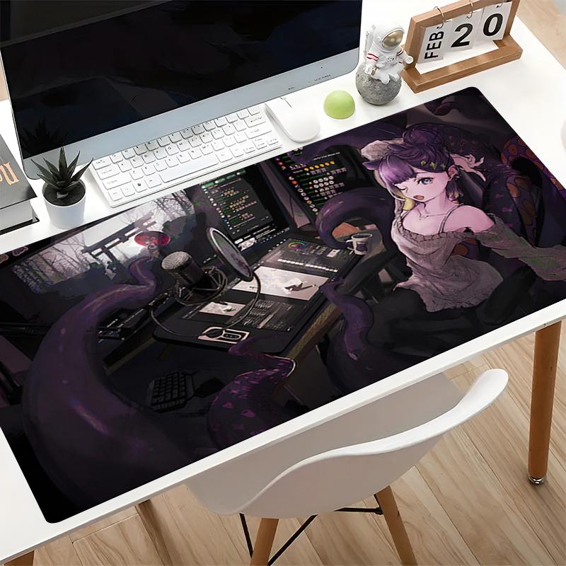 Hot Anime Mouse Pad H-hololive Ninomae Ina Nis kawaii desk mat Gaming Accessories Varmilo Keyboard Pad Gamer Computer Mousepad