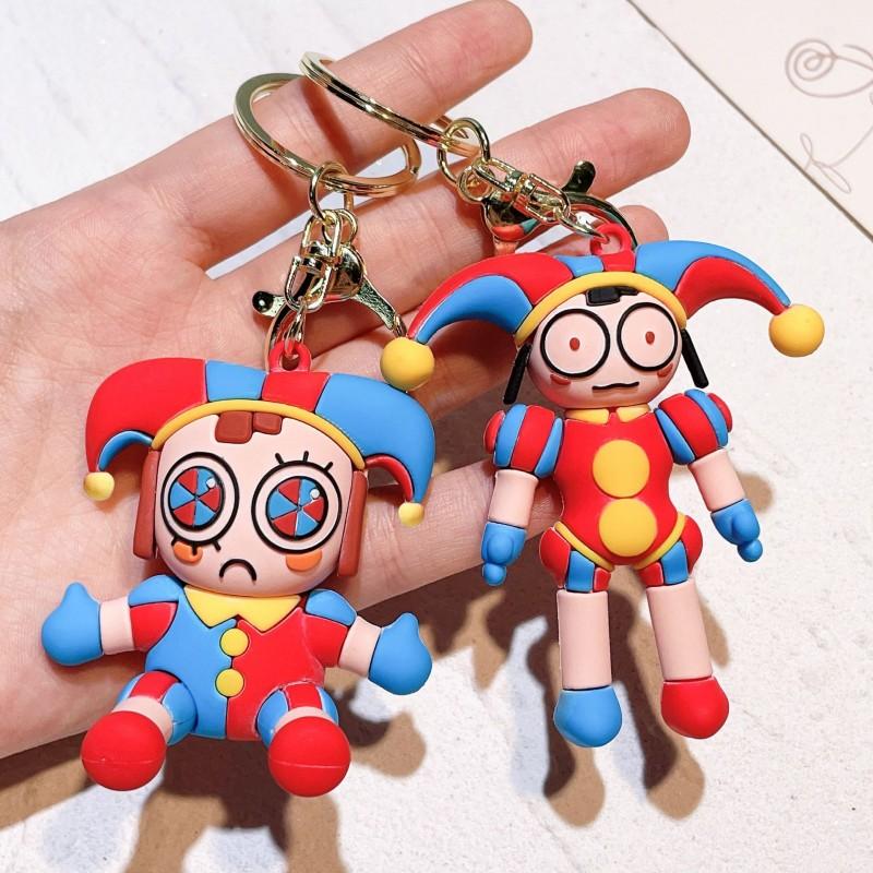 Der Erstaunliche Digitale Zirkus Schlüsselanhänger Niedliche Anime Figur Schlüsselanhänger Rucksack Anhänger Mode Tasche Dekor Kinder Geburtstagsgeschenk