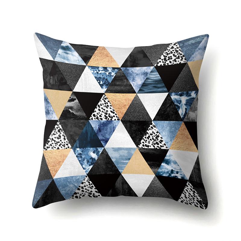 Polyester Pillow Case Automobile Decoration Home Printed Pillow Case Waist Cushion Cover Car Cushion Head Cushion Cover