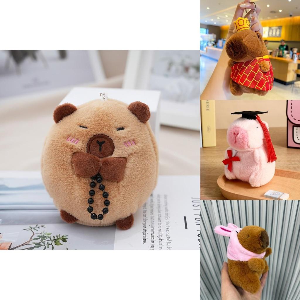 Capybara Keychain Plush Toy With Sparkling Chain For Animal Collectors