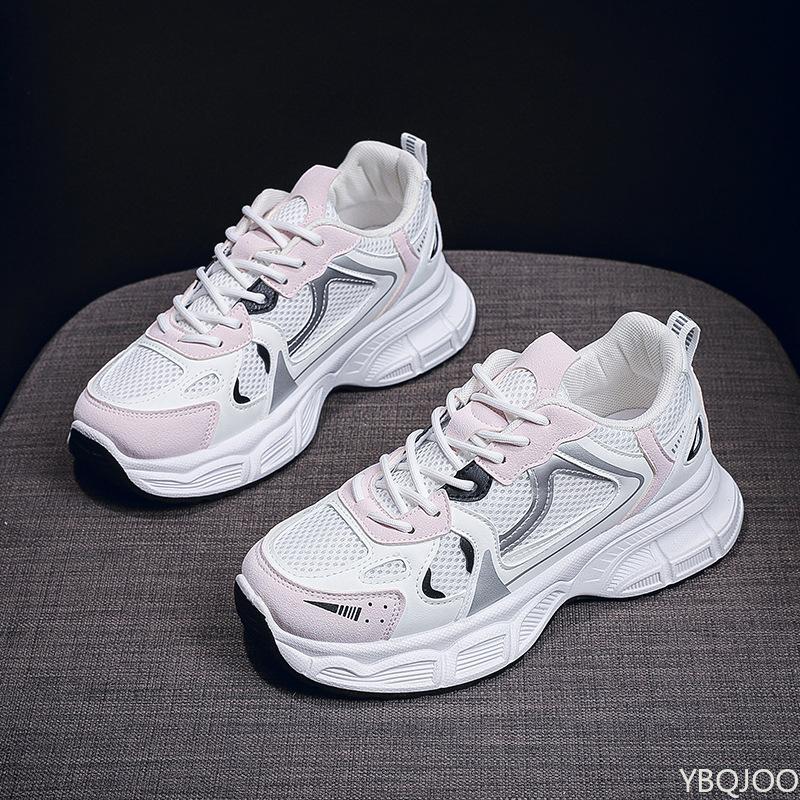Women's new spring Lightweight breathable mesh sports shoes women's fashionable versatile thick soled casual running shoes