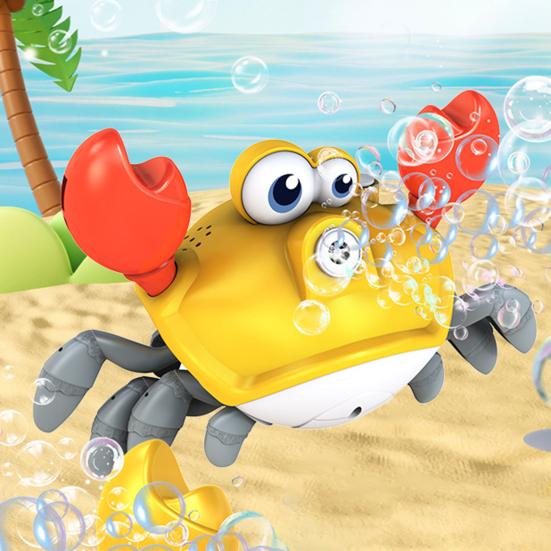 Dancing Crab Bubble Machine Automatic Blower with Music Interactive Bubble Maker for Kids Outdoor Play