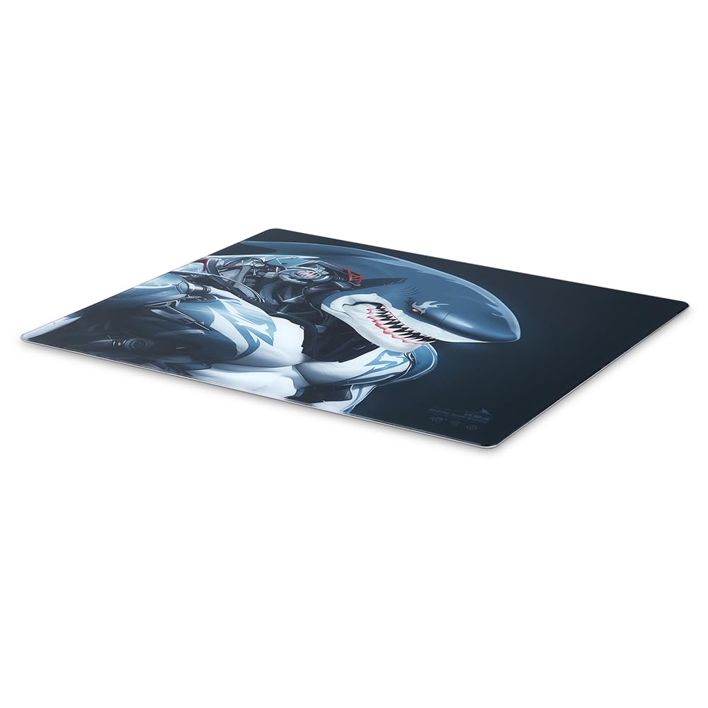 Darmoshark GP301 Glass Pad Gaming Mouse Pad, Large, 450 X 400mm (Official Japanese Product)