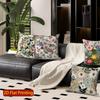 2D Boho Vintage Floral Throw Pillow Cases** Pattern Cushion Cover Suitable For Sofa Bedroom Car Pillow Cover