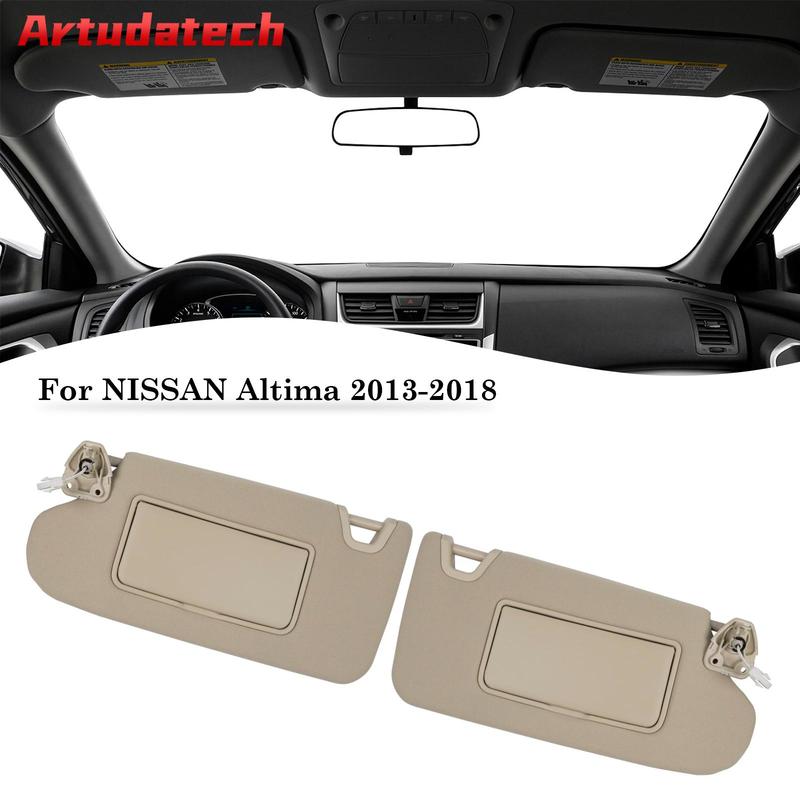 Artudatech Beige Sun Visor Left & Right 96401-3TA2A 96400-3TA2A For Nissan Altima 2013-2018