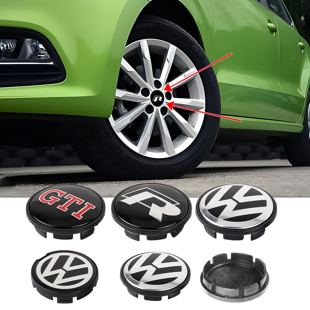 4Pcs 56/65/66mm Car Wheel Center Hub Caps Cover Replacement Accessories for Volkswagen VW Golf 6 7 MK4 TSI TDI Magotan B5 B6 B7 RB6