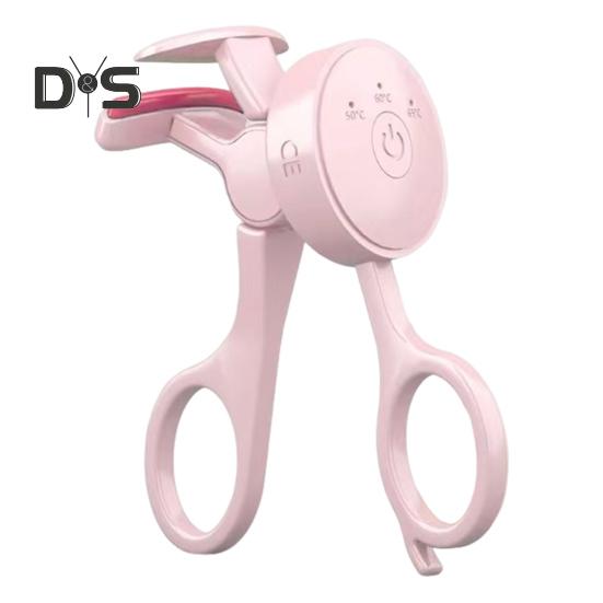 

Електрична плойка для завивки вій з підігрівом, 3 налаштування температури, тип C, акумуляторна, портативна, швидкого нагрівання, інструменти для завивки вій для жінок рожевий