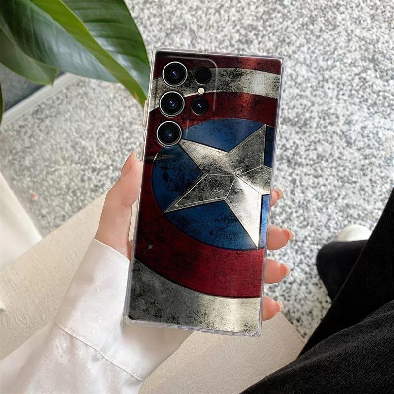 Marvel Spiderman Deadpool Venom Transparent Case For Samsung Galaxy S26 S25 Ultra S24 S22 S26 Plus S20 S23 S21 FE 5G Clear Cover