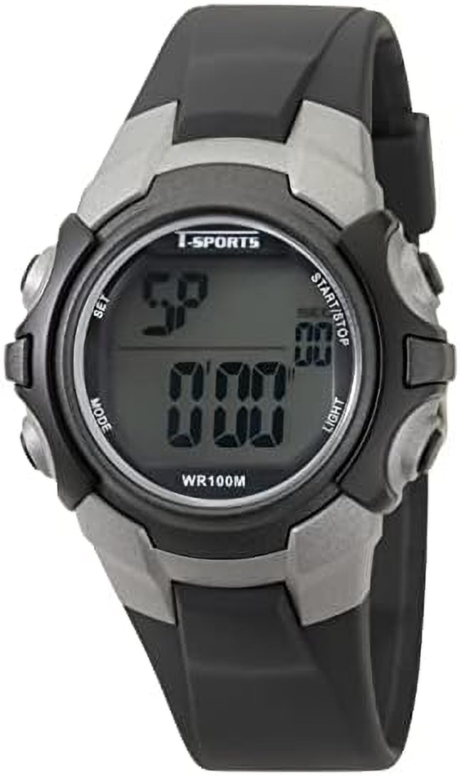 

[Klefa] Digital Men s Watch Waterproof Stopwatch Urethane Belt Black TS-D228-BK