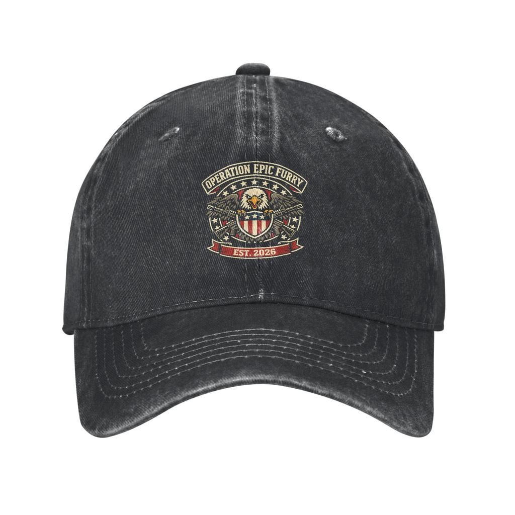 Washed Baseball Cap Operation Epic Fury Summer Hip Hop Hats For Unisex Adult Yk Cool Outdoor Sport Sun Baseball Caps