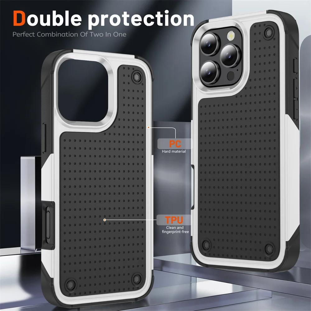 Custodia Corazzata di Grado Militare Per iPhone 16 15 14 Plus 13 12 11 Pro MaxXR XS Max Copertura Paraurti Antiurto