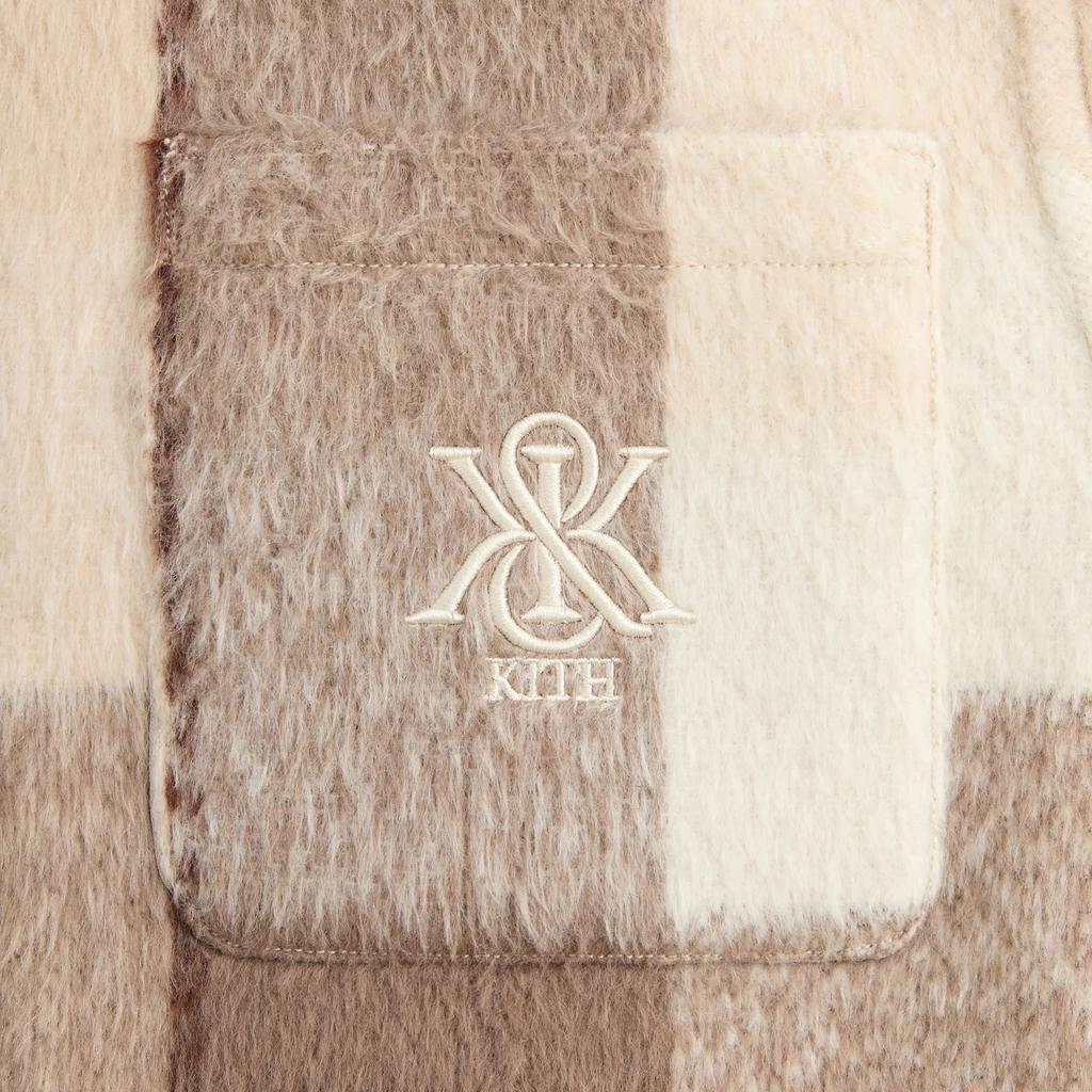 Kith Brushed Plaid Sheridan Shirt Jacket Canvas Men Outerwear Tan KHM011021-210