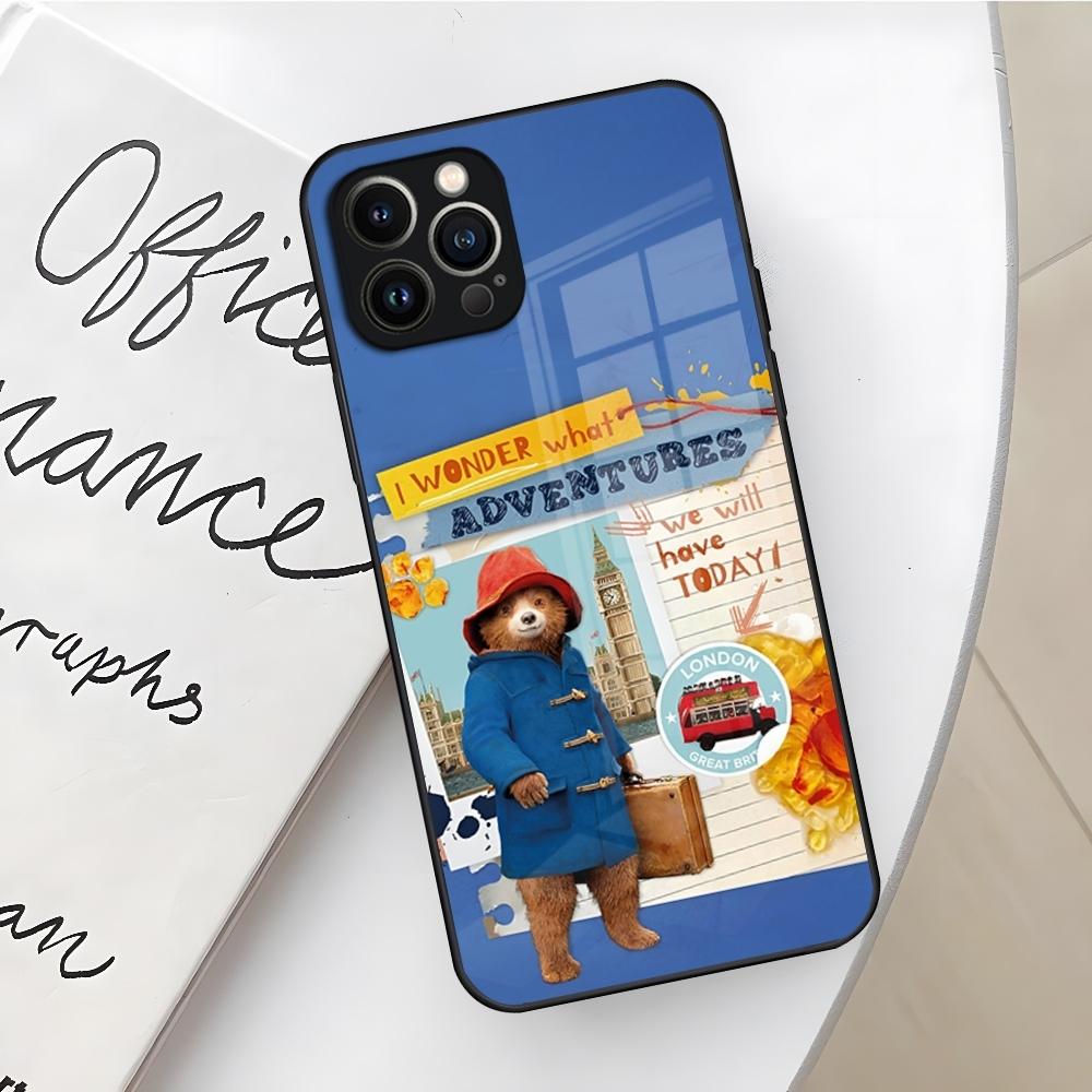 Paddington Bear Phone Case for Iphone 17 16 Air 15 14 12 11 13 Pro Max Mini X Xr Xs Se Puls Glass Cover