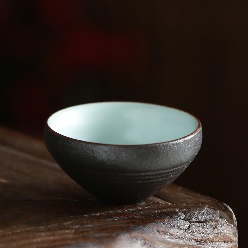 Black Pottery Ceramic Tea Cup Kung Fu Tea Set Small Tea Bowl