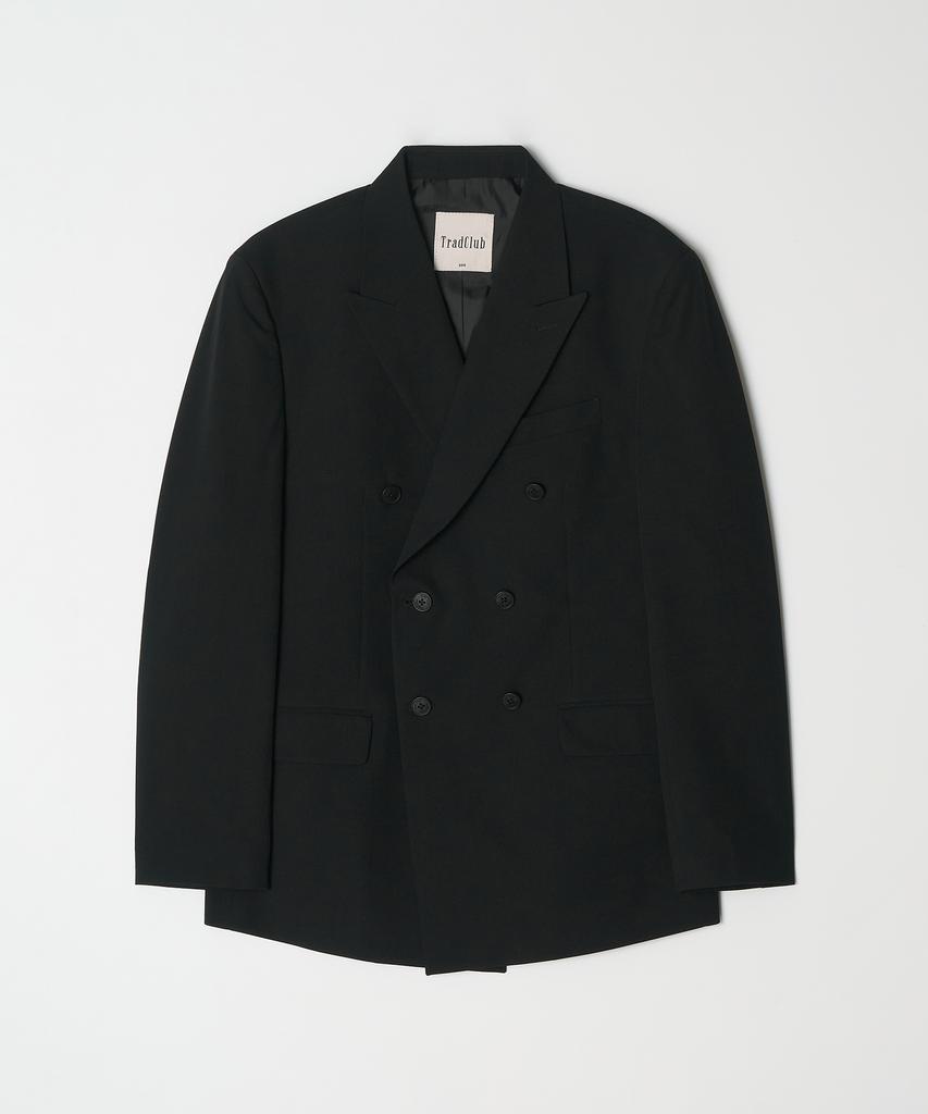 Tradclub Core Double-Breasted Casual Regular Setup Suit (Black)