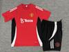 Manchester United Football Suit Custom Autumn And Winter Long-Sleeved Half-Pull Pre-Game Warm-Up Children'S Short-Sleeved Training Suit